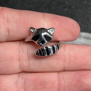 Cute Trash Panda Raccoon Adjustable Ring